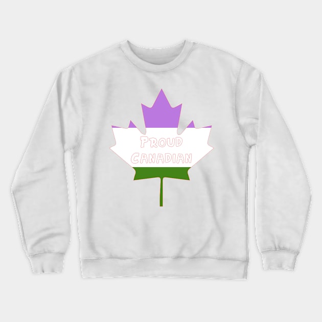 Proud Canadian (Genderqueer) Crewneck Sweatshirt by EmceeFrodis